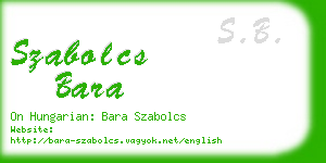 szabolcs bara business card